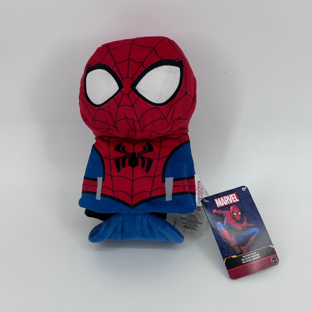 Marvel Disney Store Spider-Man Miles Morales Ghost-Spider Nested Plush 3pc Set